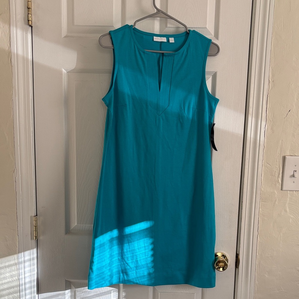 New York & Company Aqua Blue/Green Sheath Dress